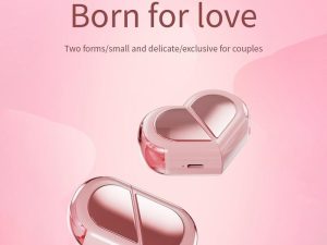Audífonos bluetooth K-520, powerbank en forma de corazón