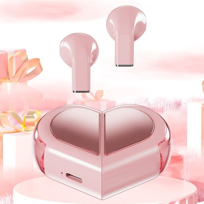 Audífonos bluetooth K-520, powerbank en forma de corazón - Imagen 4