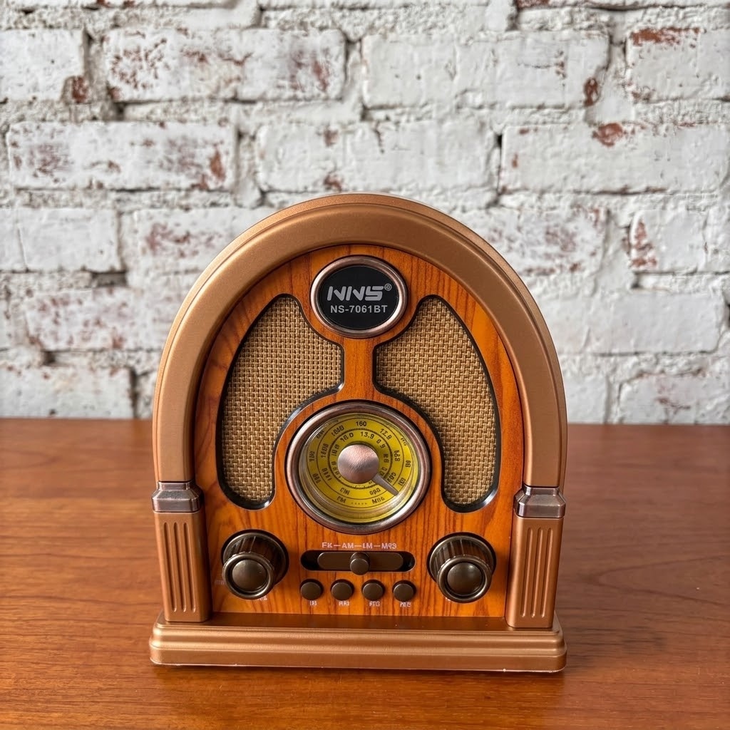 Radio Retro Recargable Bluetooth AM/FM/SW con USB y MicroSD – NS-7061BT - Imagen 3