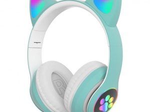 Audífonos Bluetooth, estilo orejas de gato luminosos, Viv-23