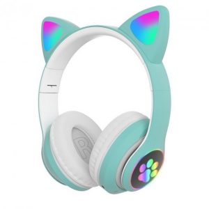Audífonos Bluetooth, estilo orejas de gato luminosos, Viv-23