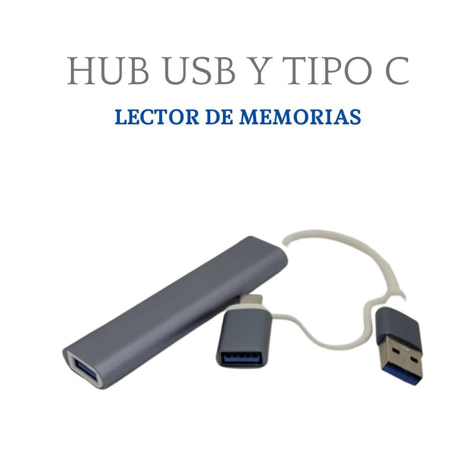 Hub usb 3.0, otg, para compu y celular, lee memorias - Imagen 2