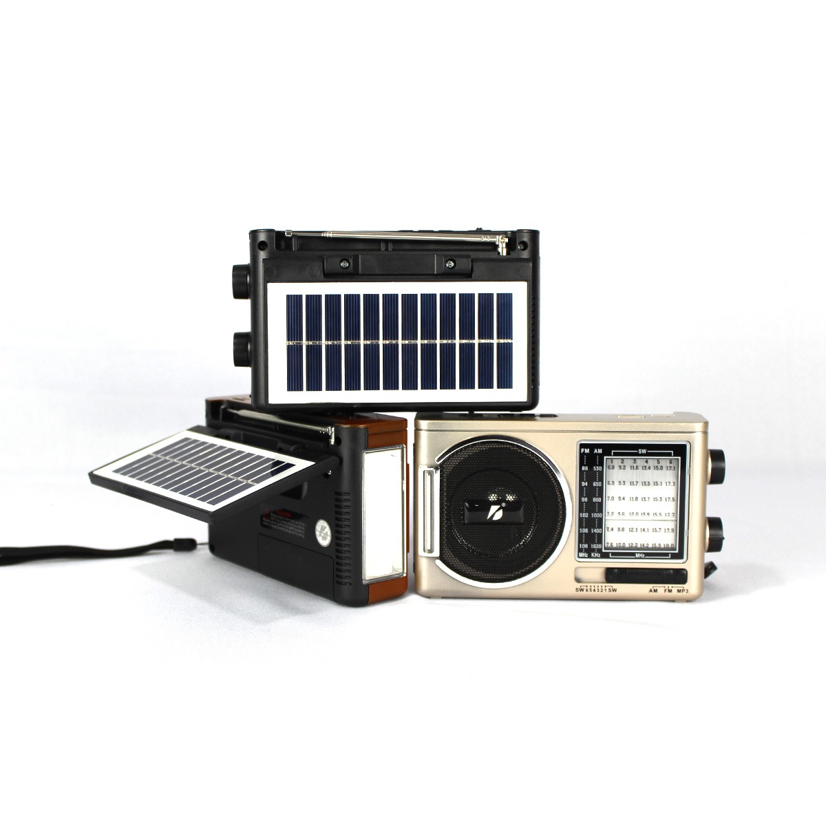 Radio KTF-1646, bluetooth, recargable, lee memorias. Panel Solar y linterna - Imagen 3