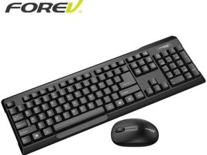 Mouse y teclado inalámbrico, negro, Forev 300