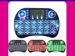 Mini Teclado luminoso, inalámbrico para Smart tv, tv box, computadoras