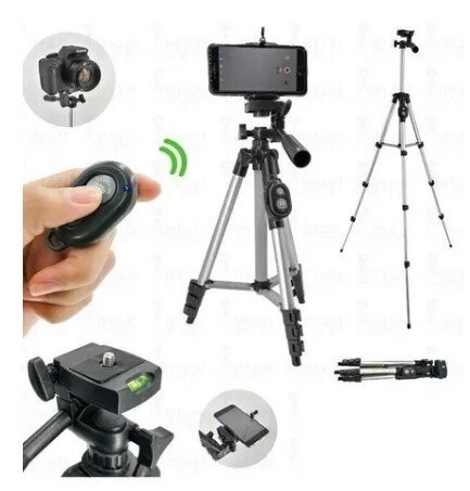 Tripode Dk 3888, con control bluetooth, para celular y camara