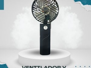 Ventilador de mano, portátil, recargable, batería de larga duración, con luz led.